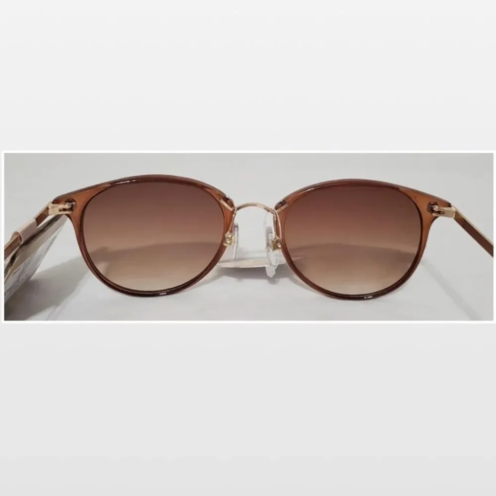 New Foster Grant Sunglasses Womens Tortoise Cat Eyes Polarized Brown Tinted Gold